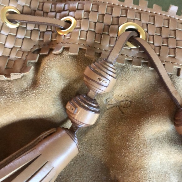 Anya Hindmarch Suede camel handbag - Picture 11 of 14